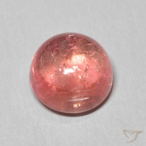 Tormalina Rosa scuro naturale da 1.66 ct, Rotondo, Trasparente