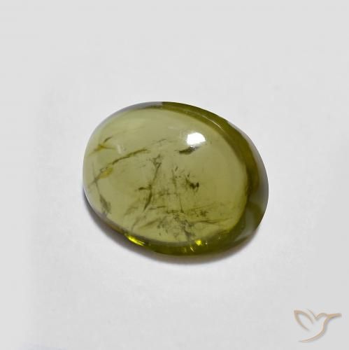 Tormalina Verde scuro naturale da 1.26 ct, Ovale, Trasparente