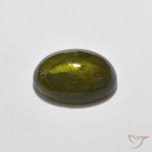 Tormalina Verde scuro naturale da 1.26 ct, Ovale, Trasparente