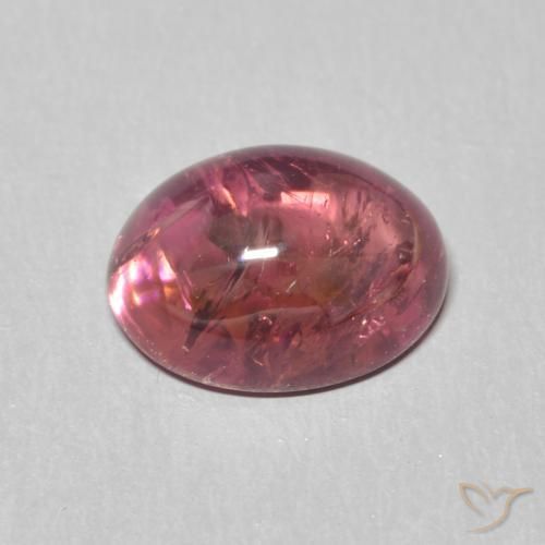 Tormalina Rosso lampone naturale da 1.58 ct, Ovale, Trasparente