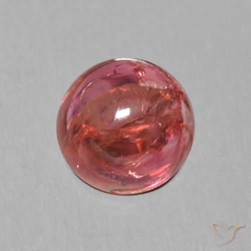 1.35ct Naturale Viola rossastro Tormalina, Rotondo, Trasparente