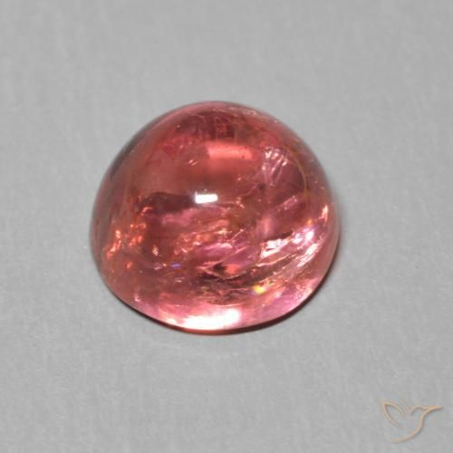 Tormalina Viola rossastro naturale da 1.35 ct, Rotondo, Trasparente