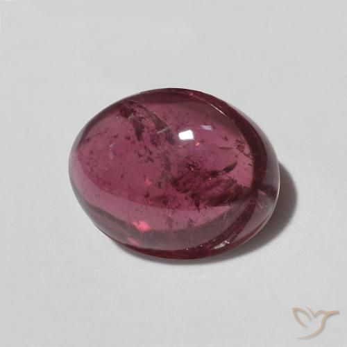 Tormalina Rosso lampone naturale da 2.77 ct, Ovale, Trasparente