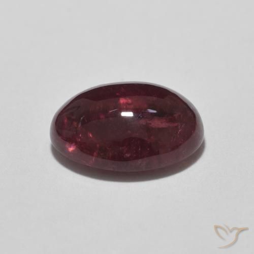 Tormalina Rosso lampone naturale da 2.77 ct, Ovale, Trasparente