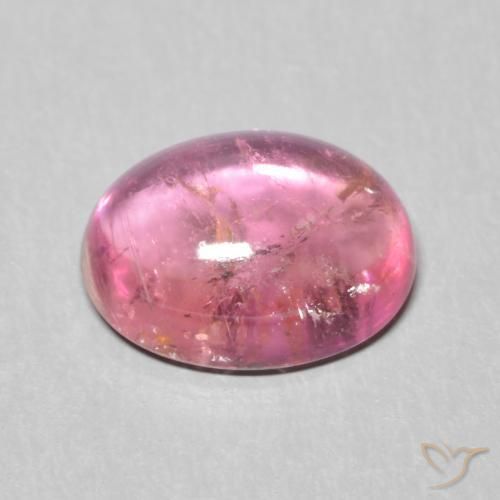 Tormalina Rosa intenso naturale da 1.31 ct, Ovale, Trasparente