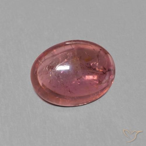 Tormalina Rosso medio naturale da 1.23 ct, Ovale, Trasparente