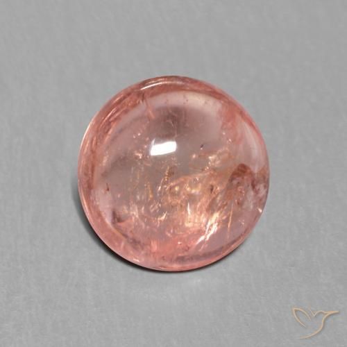 Tormalina rosa lampone naturale da 1.42 ct, Rotondo, Trasparente