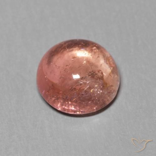 Tormalina rosa lampone naturale da 1.42 ct, Rotondo, Trasparente