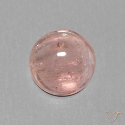 Tormalina Rosa chiaro naturale da 1.02 ct, Rotondo, Trasparente