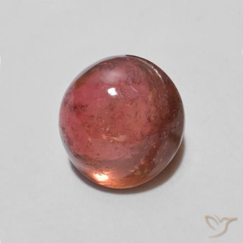 Tormalina Punch di frutta rosso naturale da 1.17 ct, Rotondo, Trasparente