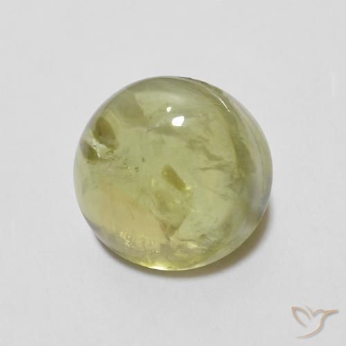 1.48ct Naturale Giallo verdastro Tormalina, Rotondo, Trasparente