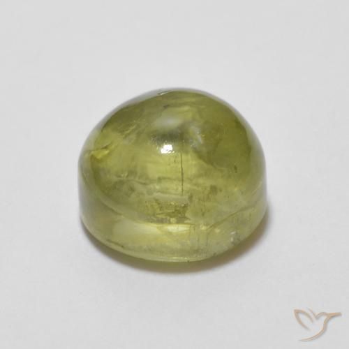 Tormalina Giallo verdastro naturale da 1.48 ct, Rotondo, Trasparente