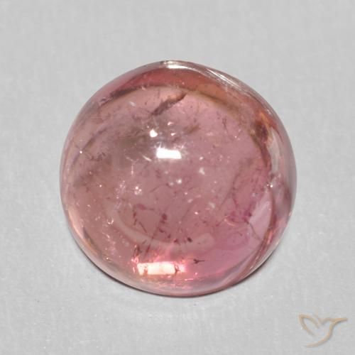 Tormalina Rosa chiaro naturale da 1.57 ct, Rotondo, Trasparente
