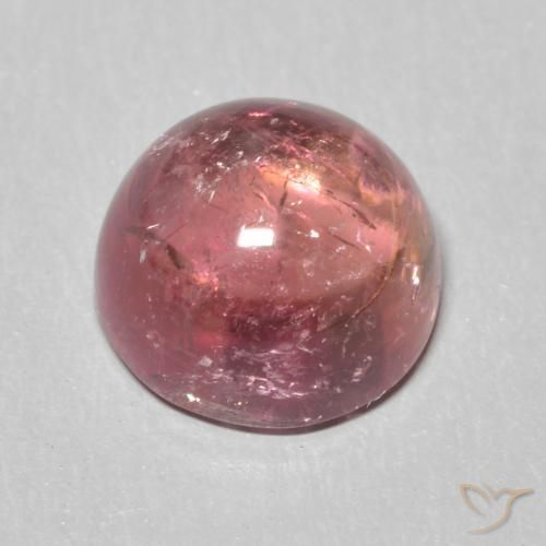Tormalina Rosa chiaro naturale da 1.57 ct, Rotondo, Trasparente