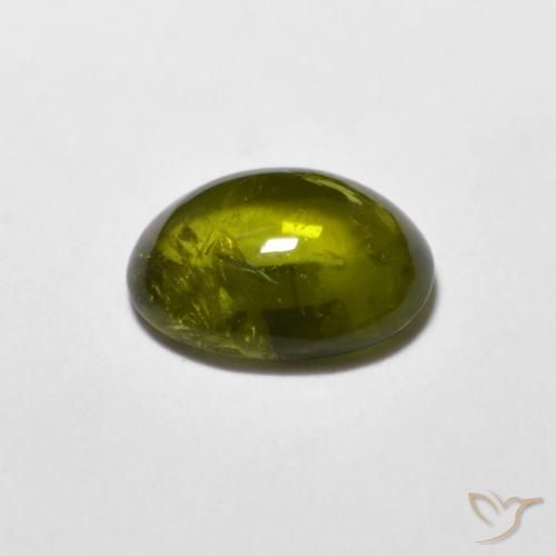 Tormalina Verde scuro naturale da 1.12 ct, Ovale, Trasparente