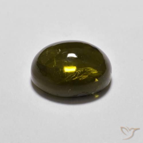 Tormalina Verde caldo naturale da 1.82 ct, Ovale, Trasparente