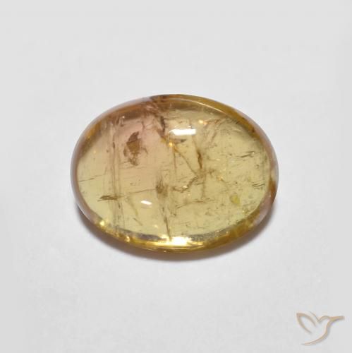 1.50ct Naturale Marrone dorato Tormalina, Ovale, Trasparente