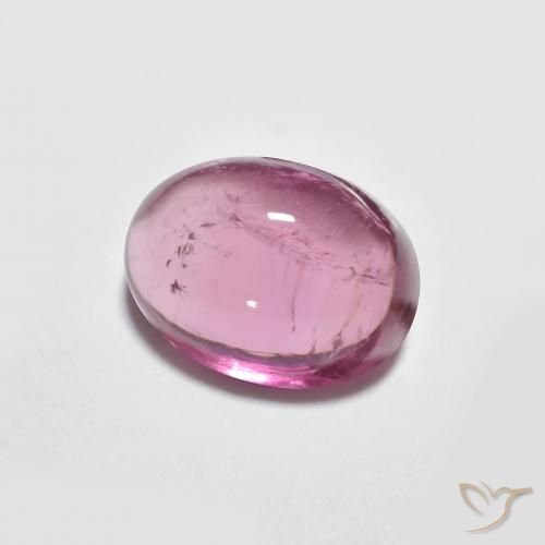 Tormalina Rosa scuro naturale da 1.62 ct, Ovale, Trasparente
