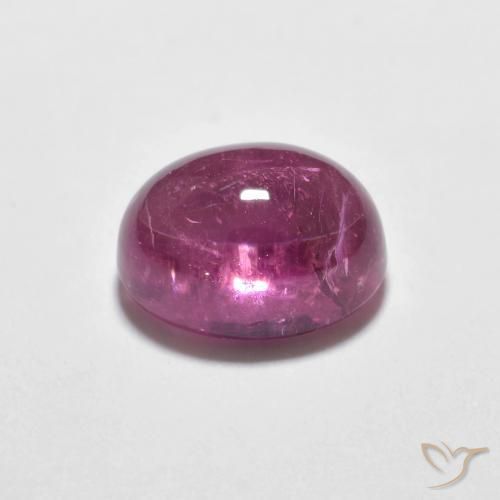 Tormalina Rosa scuro naturale da 1.62 ct, Ovale, Trasparente