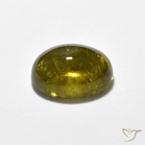 Tormalina Medium-Dark Gold naturale da 1.56 ct, Ovale, Trasparente
