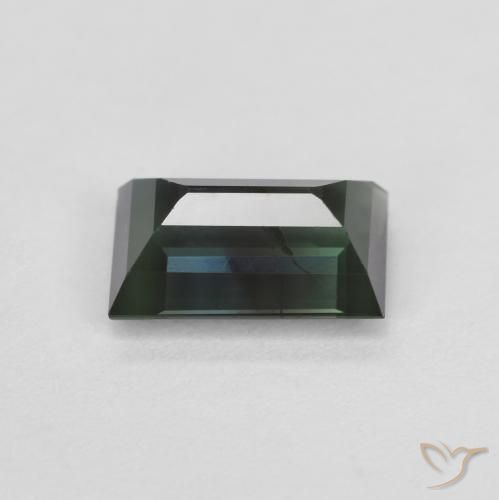 Tormalina Verde medio naturale da 1.22 ct, Taglio a baguette, VS