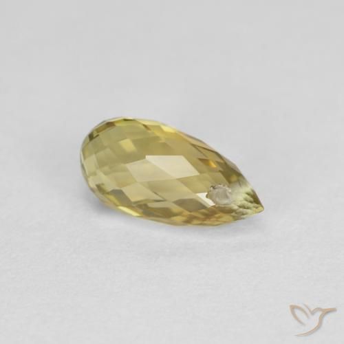0.80ct Naturale oro terroso Tormalina, Taglio briolette, VS
