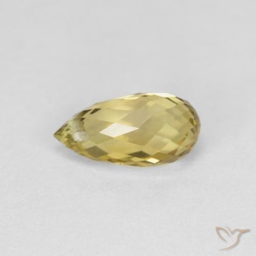 Tormalina oro terroso naturale da 0.80 ct, Taglio briolette, VS