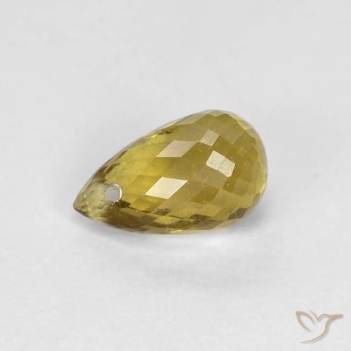 0.88ct Naturale oro terroso Tormalina, Taglio briolette, VS, Photo A
