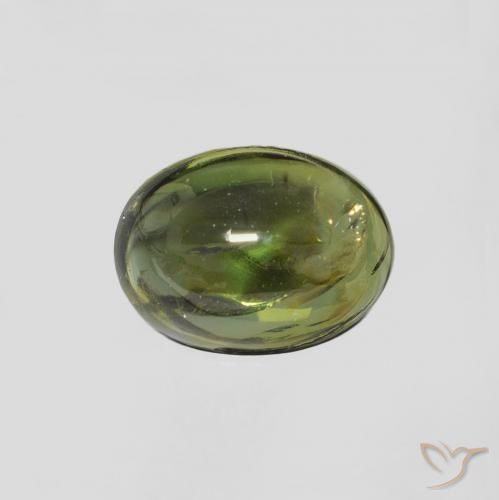 1.31ct Naturale Verde marroncino Tormalina, Ovale, Trasparente