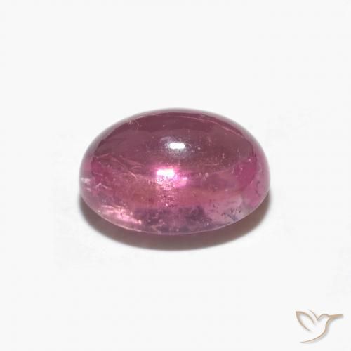 Tormalina Rosa hot naturale da 1.51 ct, Ovale, Trasparente