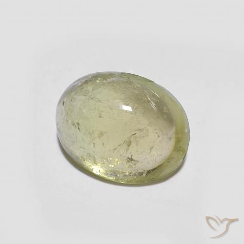 Tormalina Giallo-verde medio naturale da 1.86 ct, Ovale, Trasparente