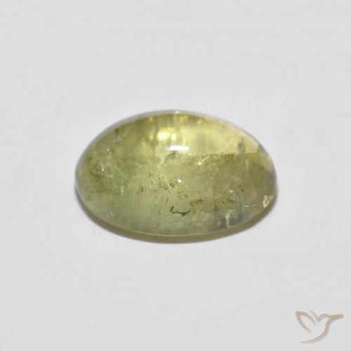 Tormalina Giallo-verde medio naturale da 1.86 ct, Ovale, Trasparente