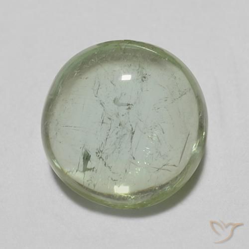 1.13ct Naturale Verde medio-chiaro Tormalina, Rotondo, Trasparente
