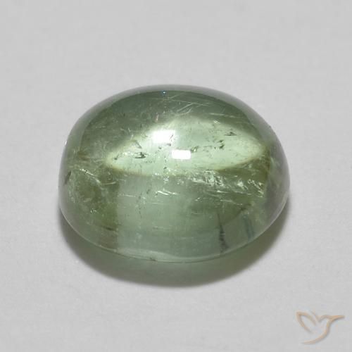 Tormalina Verde medio-chiaro naturale da 1.13 ct, Rotondo, Trasparente