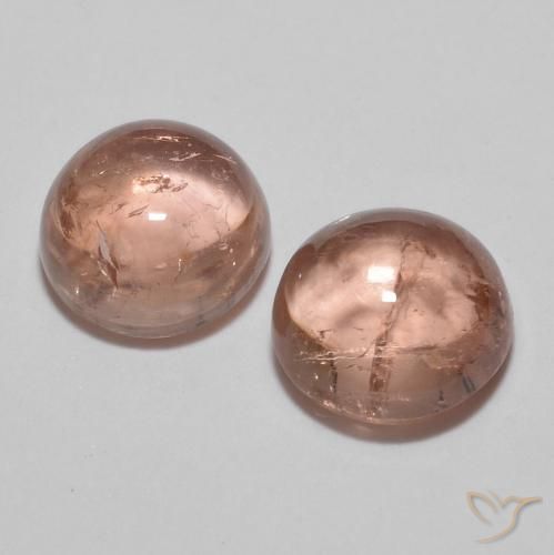 2.23ctw Naturale Rosa chiaro Tormalina, Rotondo, Trasparente