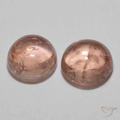 Gemme di Tormalina Rosa chiaro naturale da 2.23 ct, Rotondo, Trasparente