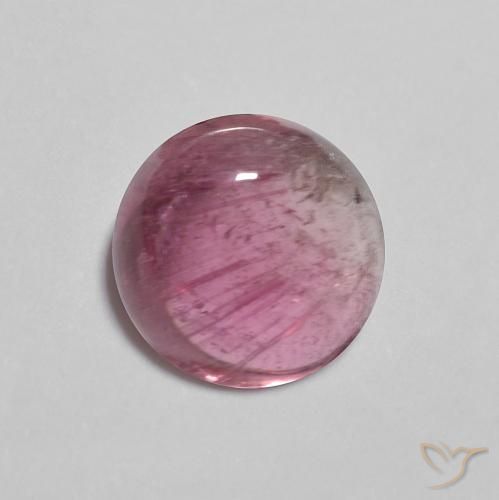 Tormalina Rosa medio naturale da 1.15 ct, Rotondo, Trasparente