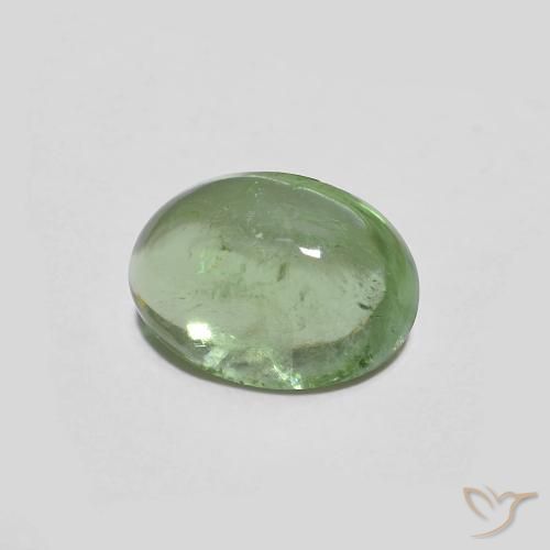 Tormalina Verde chiaro naturale da 1.43 ct, Ovale, Trasparente