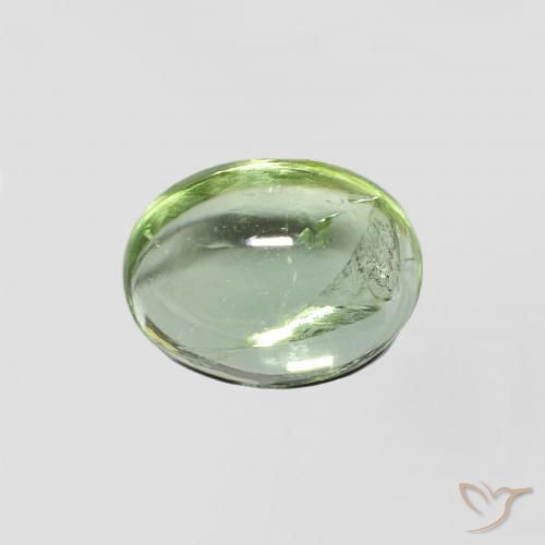 1.44ct Naturale Verde caldo Tormalina, Ovale, Trasparente