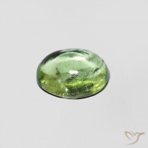 Tormalina Verde caldo naturale da 1.44 ct, Ovale, Trasparente