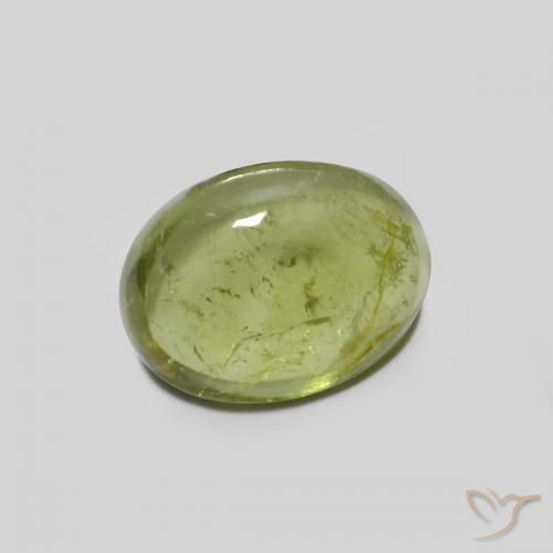 Tormalina Verde oliva naturale da 1.44 ct, Ovale, Trasparente