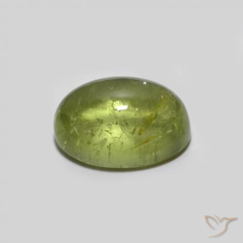 Tormalina Verde oliva naturale da 1.44 ct, Ovale, Trasparente