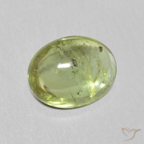 Tormalina Verde caldo naturale da 1.57 ct, Ovale, Trasparente