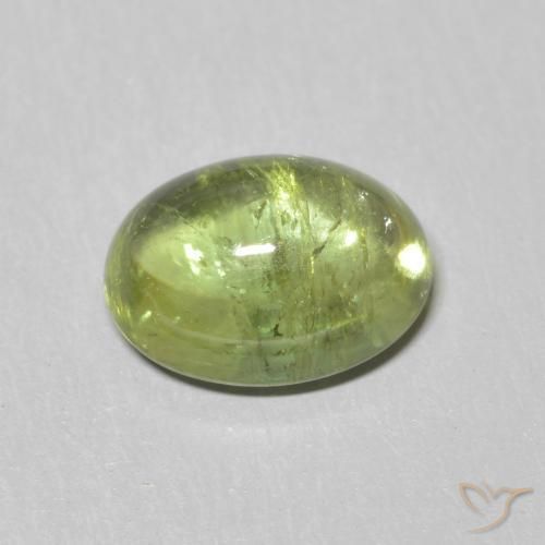 Tormalina Verde caldo naturale da 1.57 ct, Ovale, Trasparente