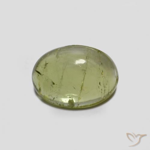 1.49ct Naturale Verde giallastro Tormalina, Ovale, Trasparente
