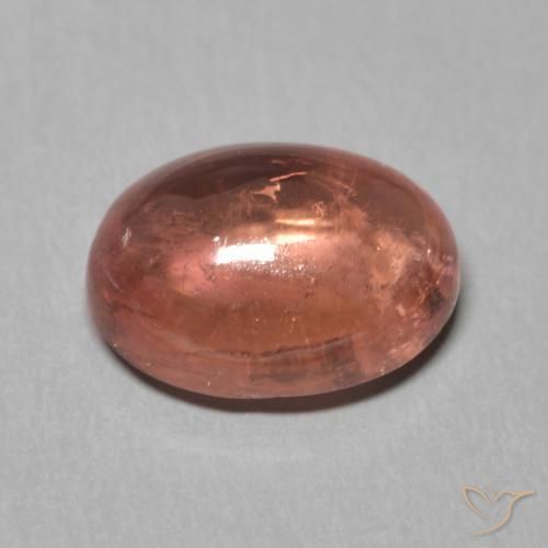 Tormalina Rosso medio naturale da 2.27 ct, Ovale, Trasparente