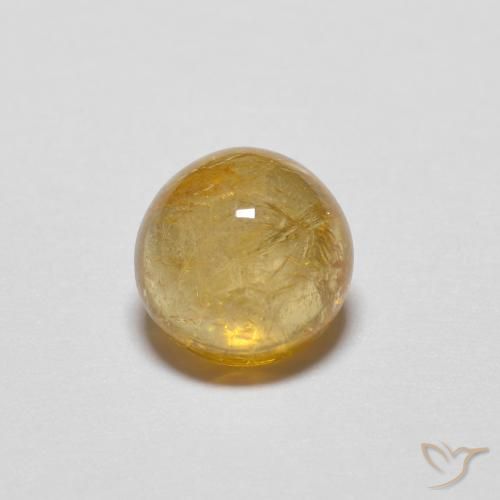 0.94ct Naturale Arancio Dorato Profondo Tormalina, Rotondo, Trasparente