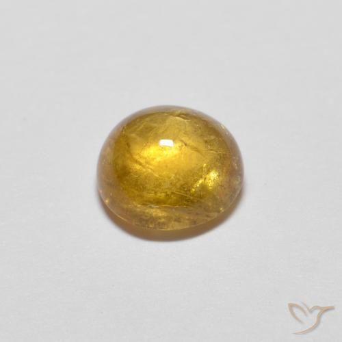 Tormalina Arancio Dorato Profondo naturale da 0.94 ct, Rotondo, Trasparente