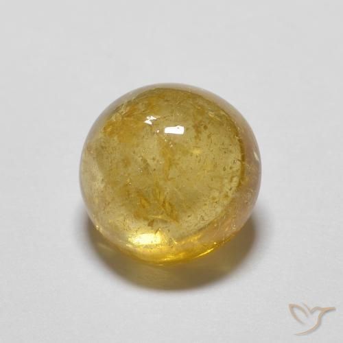 Tormalina Giallo miele naturale da 1.72 ct, Rotondo, Trasparente