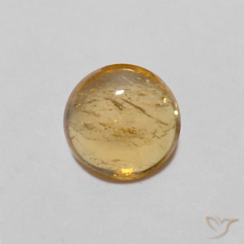 0.89ct Naturale Arancio Medio Tormalina, Rotondo, Trasparente